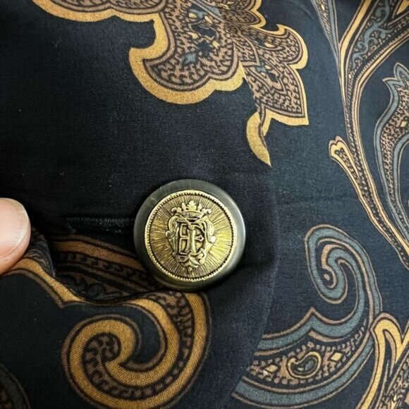 Ellen Tracy Linda Allard Paisley Print Sleeveless Vest VTG Wool Women’s Size 14 - Picture 5 of 8